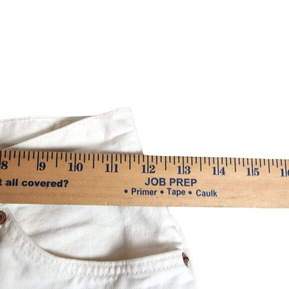 Vintage Levi’s Orange Tab 912 Slim Taper Jeans 3 Short CreamWhite USA High Rise - Picture 7 of 13